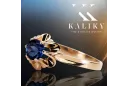 Vintage Ring Saphir Original Jahrgang 14K Rose Gold vrc004r