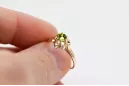 Joyería Vintage Anillo Amarillo Peridot Original Vintage 14K Rose Gold vrc004r