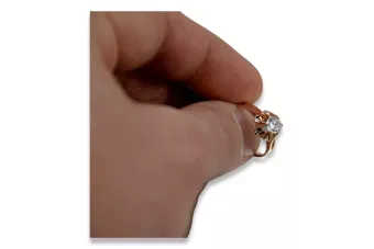 Оригинальный Vintage 14K Rose Gold Zircon Ring Винтажные ювелирные изделия vrc004r