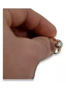 Original Vintage 14K Rose Oro Zircon Anillo Joyería Vintage vrc004r