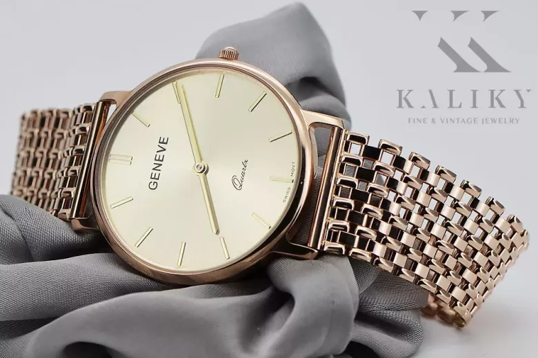 Reloj para hombres de oro Geneve ★ https://zlotychlopak.pl/es/ ★ Pureza de oro 585 333 Precio bajo!