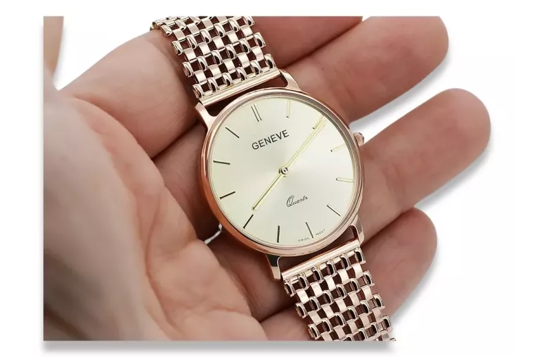 Reloj para hombres de oro Geneve ★ https://zlotychlopak.pl/es/ ★ Pureza de oro 585 333 Precio bajo!