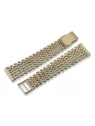 Pulsera de oro de 14K para reloj de hombres, italiano, 16 a 17cm