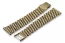 14K gold bracelet for men's watch, Italian, 16 to 17cm