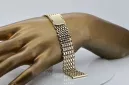 Pulsera de oro de 14K para reloj de hombres, italiano, 16 a 17cm