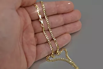 Жълта розово злато верижка ★ russiangold.com ★ злато 585 333 Ниска цена