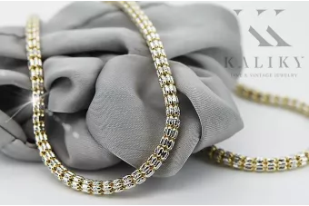 Zwei Farben 14k Gold einzigartige Fantazy Kette Hervorragend! cc069yw