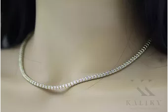Zwei Farben 14k Gold einzigartige Fantazy Kette Hervorragend! cc069yw
