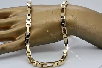 Unique 14k Chaîne d'ancrage d'or nouveau modèle Excellent! cc067y