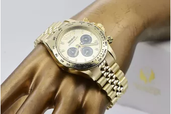 Reloj para hombres de oro Geneve ★ https://zlotychlopak.pl/es/ ★ Pureza de oro 585 333 Precio bajo!