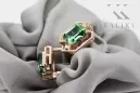 Kolczyki Vintage Biżuteria z różowego14k złota 585 ze szmaragdem i diamentem vec020r