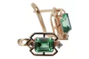 Emerald Diamanten Vintage Ohrringe Handwerk Original 14K Rose Gold vec020r