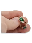 Emerald Diamanten Vintage Ohrringe Handwerk Original 14K Rose Gold vec020r