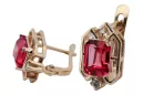Diamantes de Ruby Pendientes vintage artesanía Original 14K Rose Gold vec020r