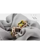 Yellow peridot diamonds Vintage Earrings craft Original 14K Rose Gold vec020r