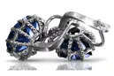 Russe soviétique 925 argent sterling Alexandrite Rubis Émeraude Saphir Aigue-marine Zircon ... Boucles d’oreilles VEC079S