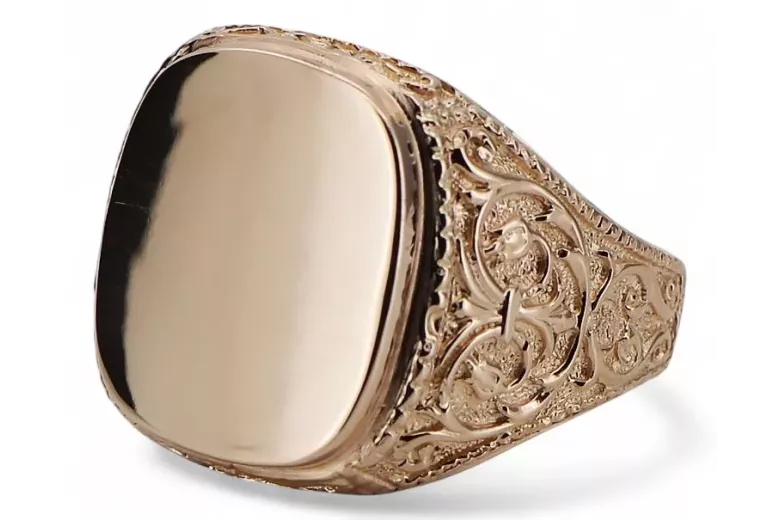 Bague de bijoux en or soviétique de rose russe