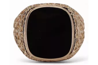 Руска роза, съветски златен бижу, мъжки пръстен, печат