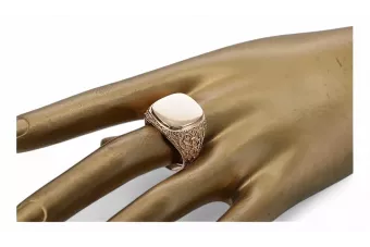 Bague de bijoux en or soviétique de rose russe