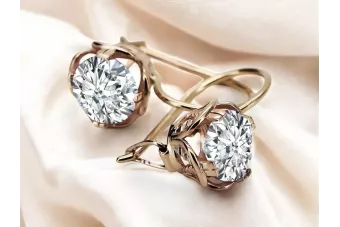 Pendientes Estilo vintage Zircon Original Vintage 14K Rose Gold vec029r