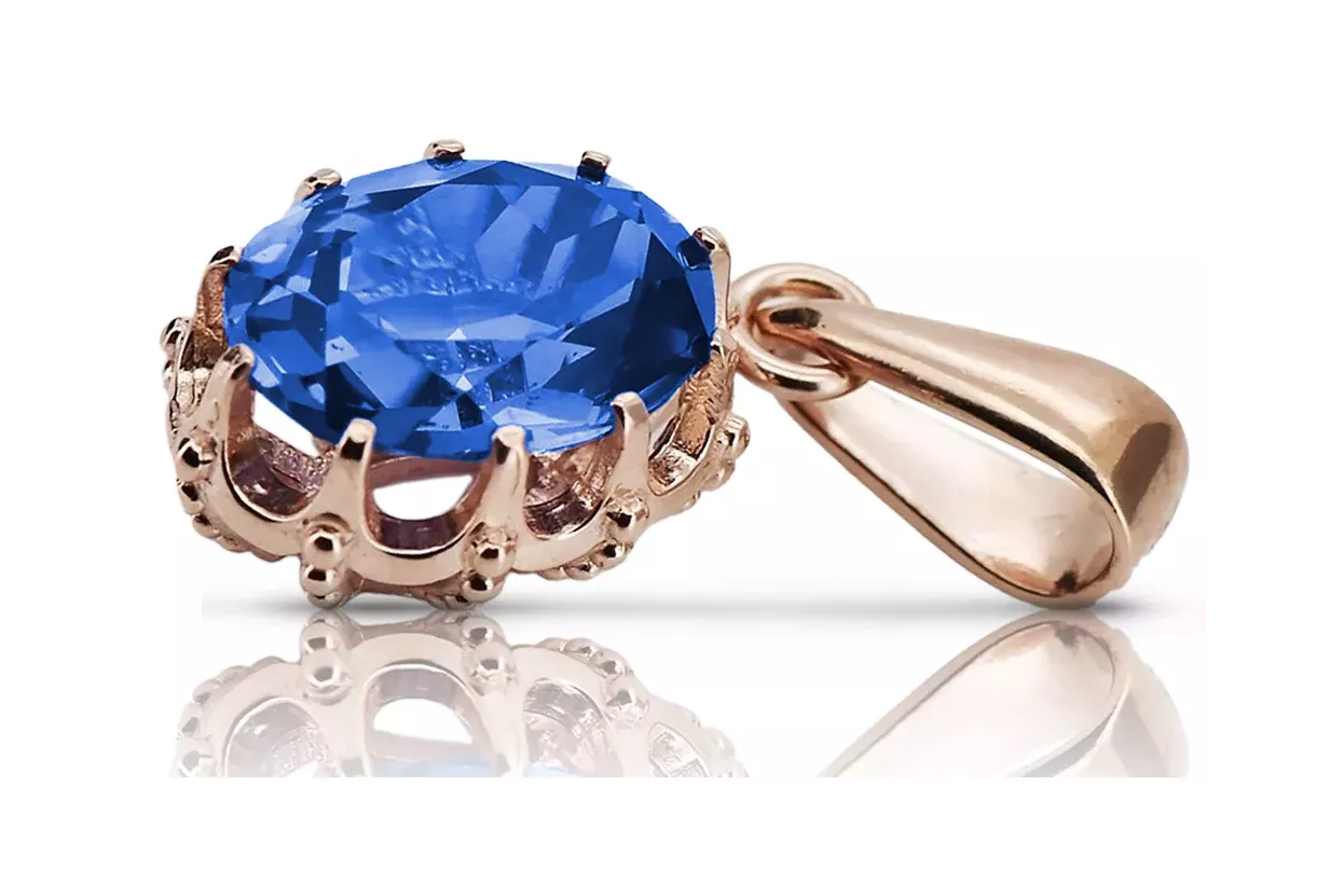 Кулон Sapphire оригінальний Vintage 14K рожевий золото Вінтажний стиль vpc008r Кулон Sapphire оригінальний Vintage 14K рожевий золото Вінтажний стиль vpc008r