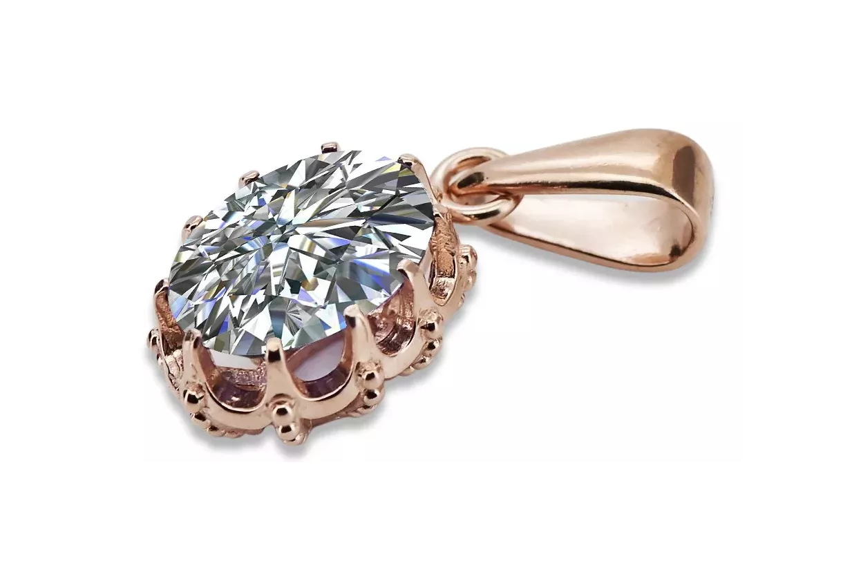 Estilo vintage Colgante Zircon Original Vintage 14K Rose Oro vpc008r Estilo vintage Colgante Zircon Original Vintage 14K Rose Oro vpc008r