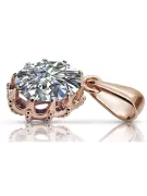 Estilo vintage Colgante Zircon Original Vintage 14K Rose Oro vpc008r