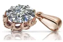 Estilo vintage Colgante Zircon Original Vintage 14K Rose Oro vpc008r