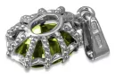 Sterling silver 925 Yellow Peridot Pendant Vintage vpc008s