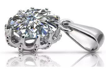 Sterling silver 925 Zircon Pendant Vintage style vpc008s