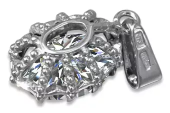 Sterling silver 925 Zircon Pendant Vintage style vpc008s