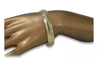 Amarillo italiano 14k oro fantasía pulsera cbt002y