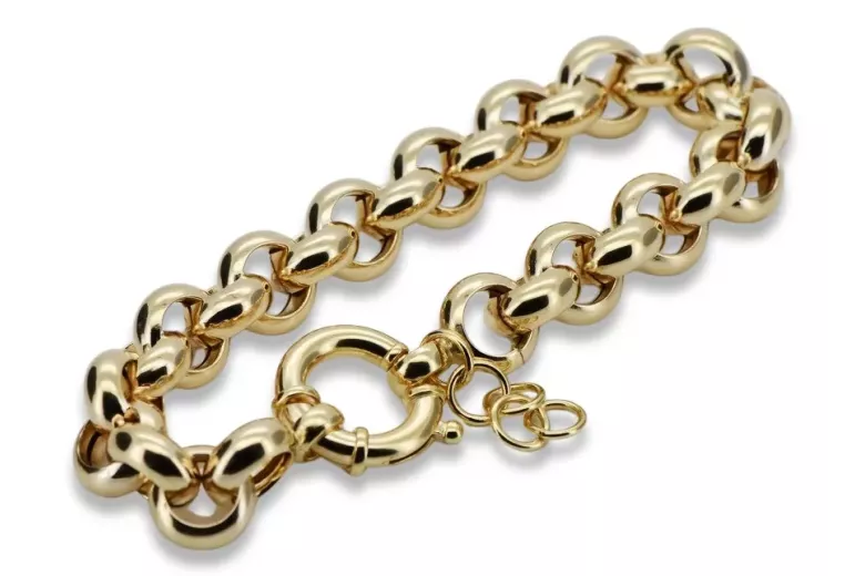 Pulsera de anclaje amarillo italiano de 14 quilates de oro cb025y Pulsera de anclaje amarillo italiano de 14 quilates de oro cb025y