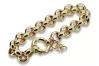 Italienisch gelb 14 Karat Gold Ankerarmband cb025y