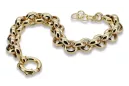 Pulsera de anclaje amarillo italiano de 14 quilates de oro cb025y Pulsera de anclaje amarillo italiano de 14 quilates de oro cb025y