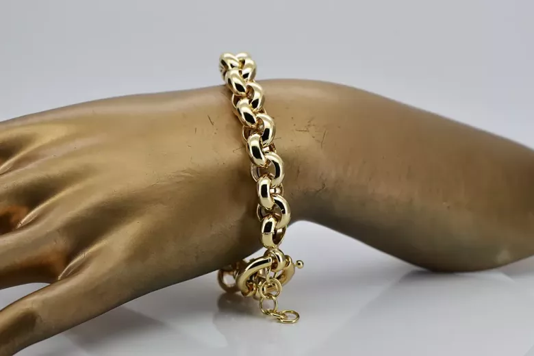 Pulsera de anclaje amarillo italiano de 14 quilates de oro cb025y Pulsera de anclaje amarillo italiano de 14 quilates de oro cb025y