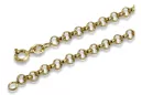 Pulsera de anclaje amarillo italiano de 14 quilates de oro cb025y Pulsera de anclaje amarillo italiano de 14 quilates de oro cb025y