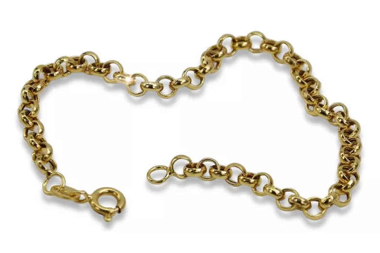 Pulsera de anclaje amarillo italiano de 14 quilates de oro cb025y Pulsera de anclaje amarillo italiano de 14 quilates de oro cb025y