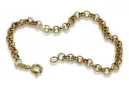 Pulsera de anclaje amarillo italiano de 14 quilates de oro cb025y Pulsera de anclaje amarillo italiano de 14 quilates de oro cb025y