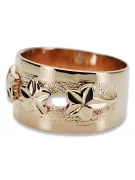 Rus sovietic a crescut roz 14k 585 aur Vintage inel vrn025