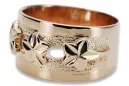Rus sovietic a crescut roz 14k 585 aur Vintage inel vrn025