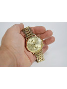 Reloj de hombre amarillo 14k 585 oro Geneve mw005y&mbw010y