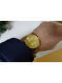 Reloj de hombre amarillo 14k 585 oro Geneve mw005y&mbw010y