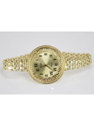 Italienische gelb Damenuhr Geneve Lady Geschenk lw114y