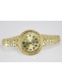 Italienische gelb Damenuhr Geneve Lady Geschenk lw114y