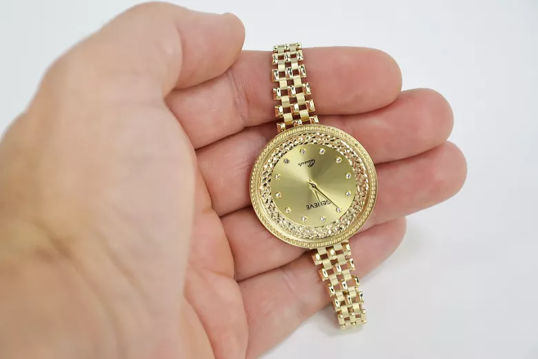 Reloj ★ de oro para damas zlotychlopak.pl Pureza de oro 585 333 ¡★ Precio bajo!