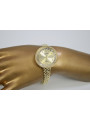 Italienische gelb Damenuhr Geneve Lady Geschenk lw115y