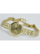 Italienische gelbe 14k goldene Damenuhr Geneve lw028y