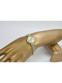 Italienische gelbe 14k goldene Damenuhr Geneve lw028y