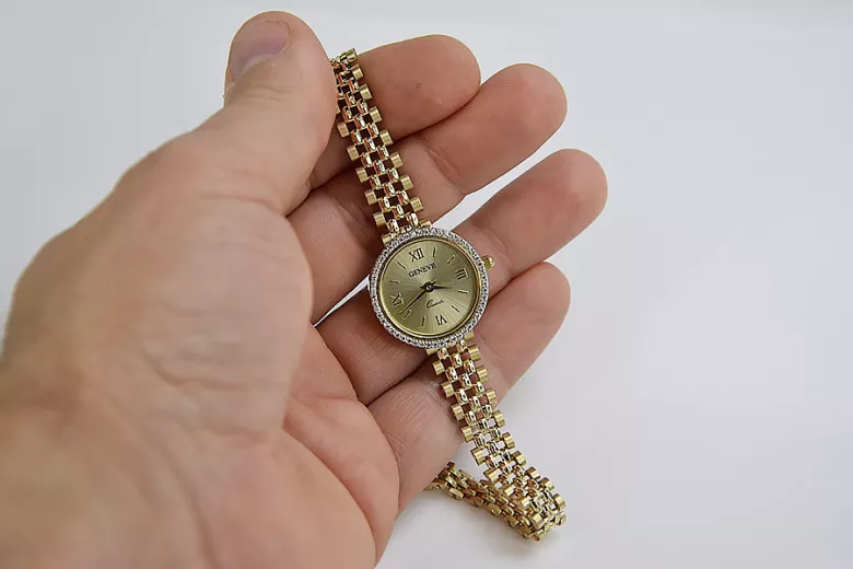 Reloj ★ de oro para damas zlotychlopak.pl Pureza de oro 585 333 ¡★ Precio bajo!